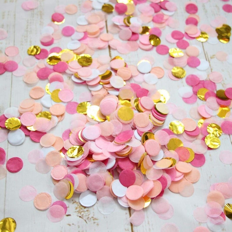 JHere Small Circle Confetti for Party Decor 10mm - Pack of 20 Grams - Pink Gold - Image 5